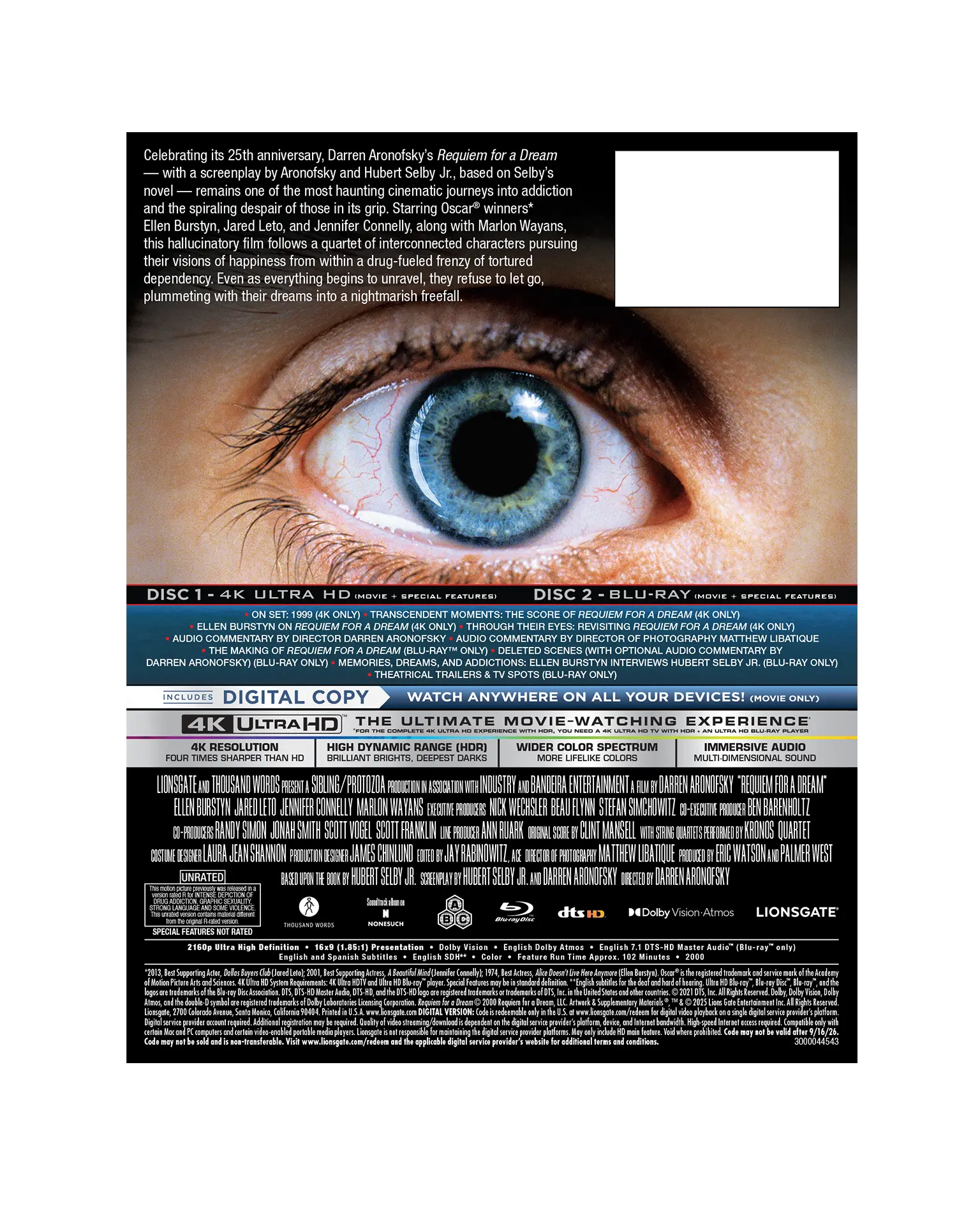 Requiem For A Dream: 25th Anniversary — 4K Lenticular Gift Box - Image 9