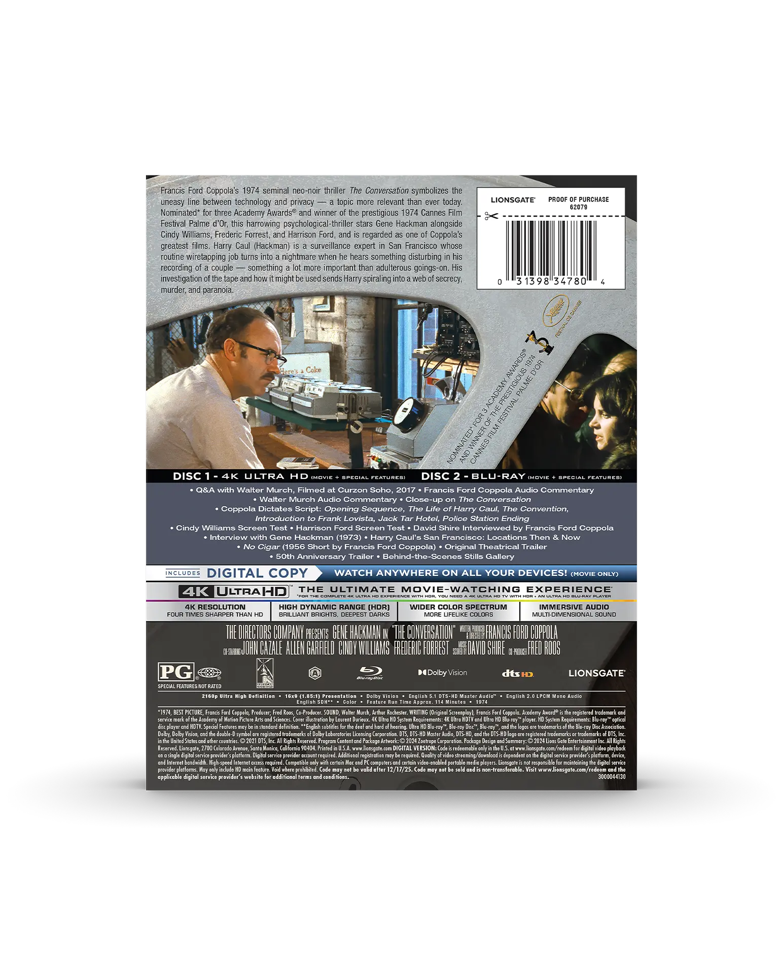 The Conversation 50th Anniversary Collectors Edition 4K SteelBook® - Image 4