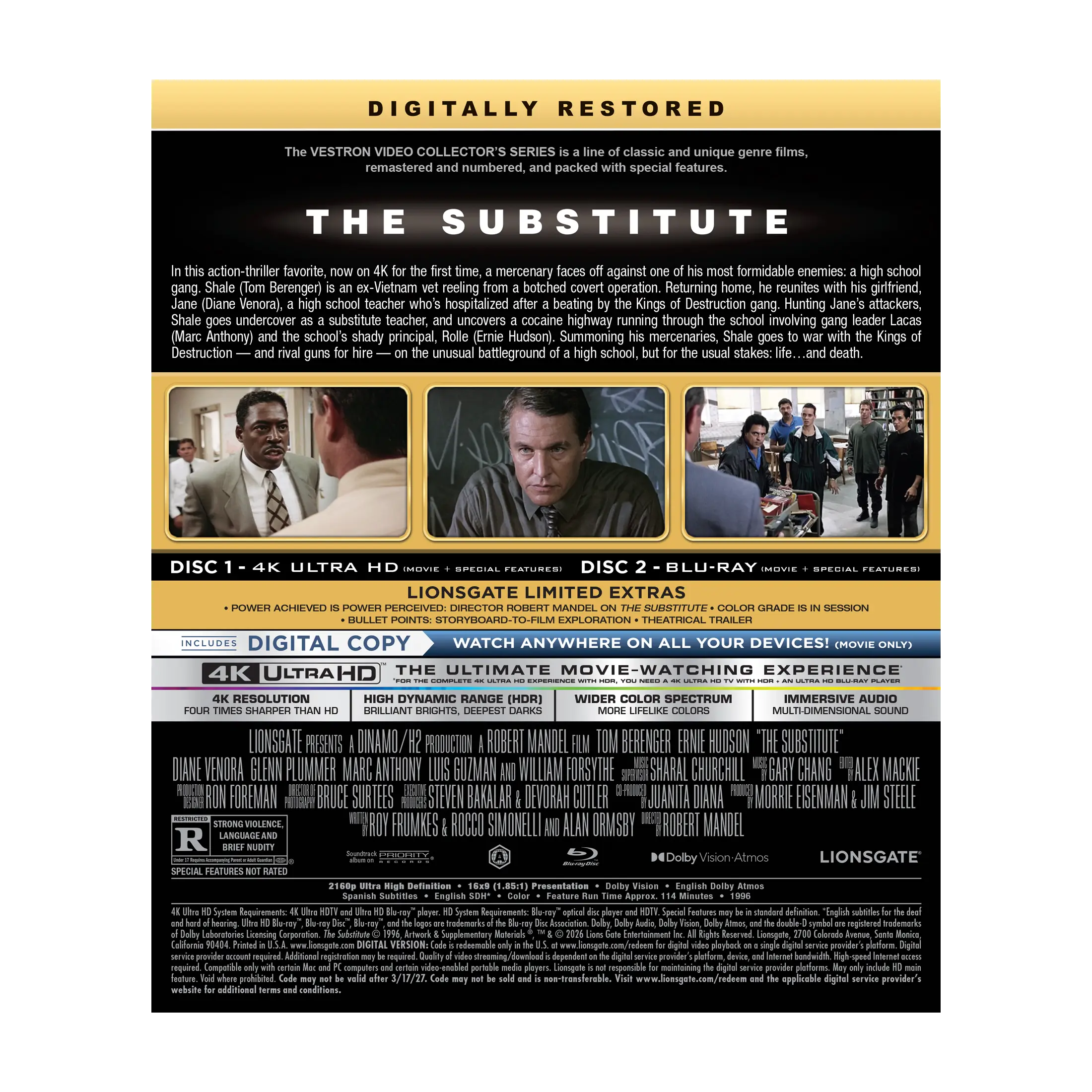 The Substitute – VESTRON Collector’s Series 4K (#37) - Image 9